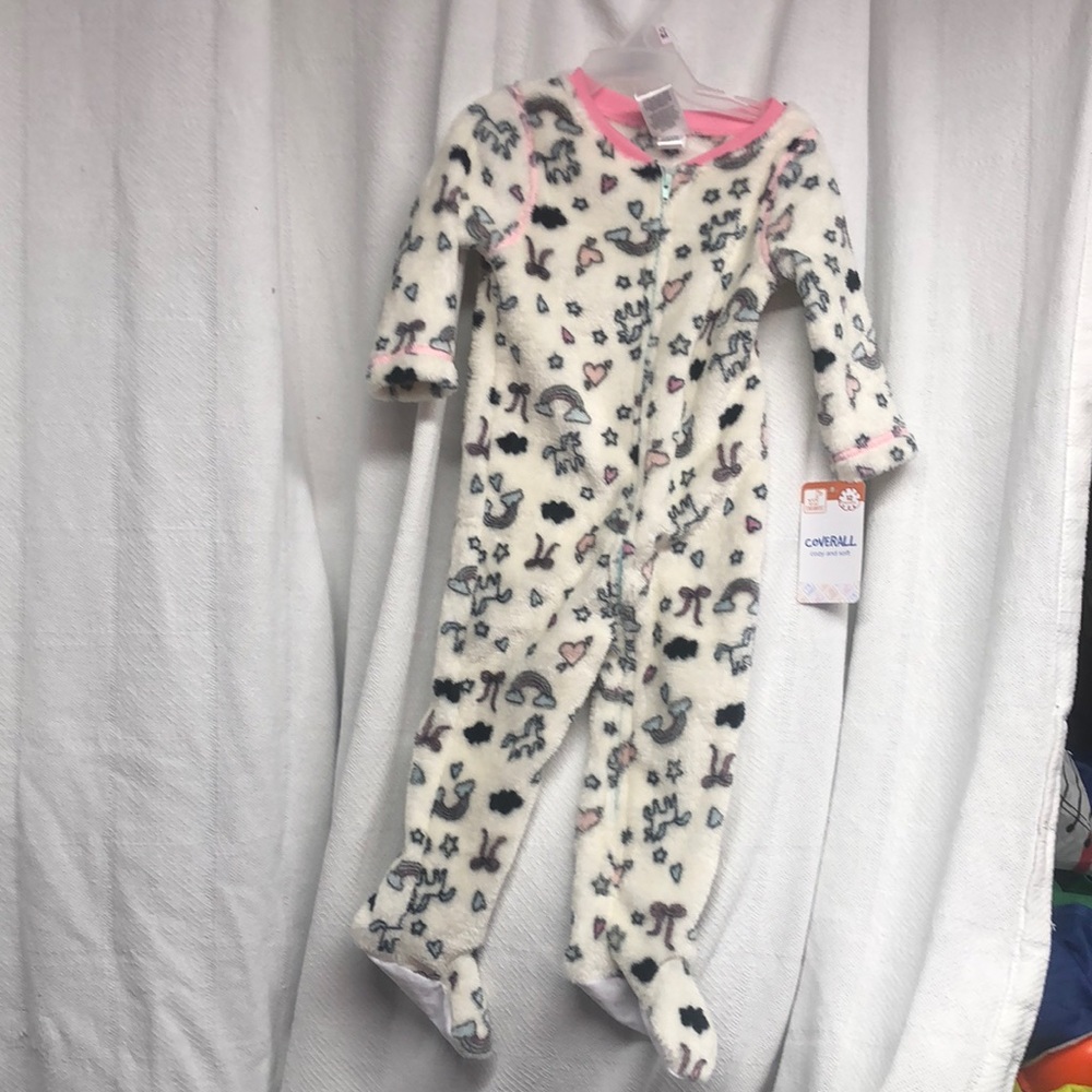 Perfectly brand new with tags attached 12 month 12m onesie fleece footie pajamas